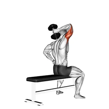 Dumbbell One-Arm Triceps Extension on Bench
