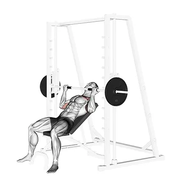 Smith Machine Incline Reverse Grip Press
