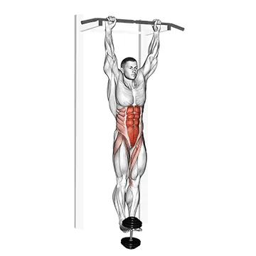 Weighted Hanging leg hip raise