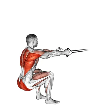 Band squat row