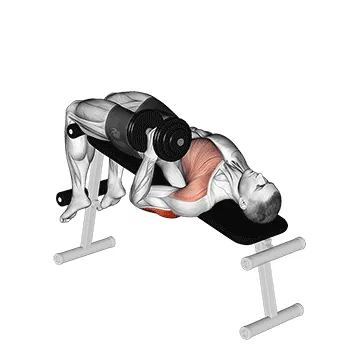 Dumbbell Decline One-Arm Hammer Press