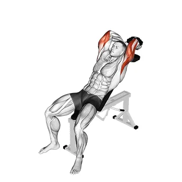 Dumbbell Incline Two-Arm Extension