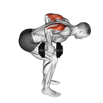 Dumbbell Standing Bent-Over Two-Arm Triceps Extension