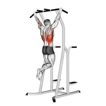 Wide Grip Pull Up on Dip Cage