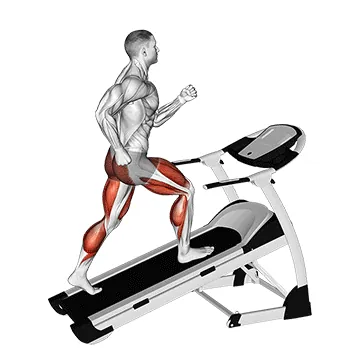 Walking on Incline Treadmill