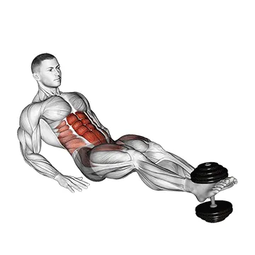 Weighted Seated Leg Raise on Floor